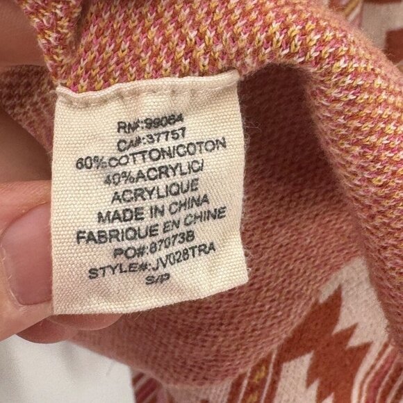 Billabong Womens Fringe Hem Open Cardigan Aztec Print S - Picture 6 of 6